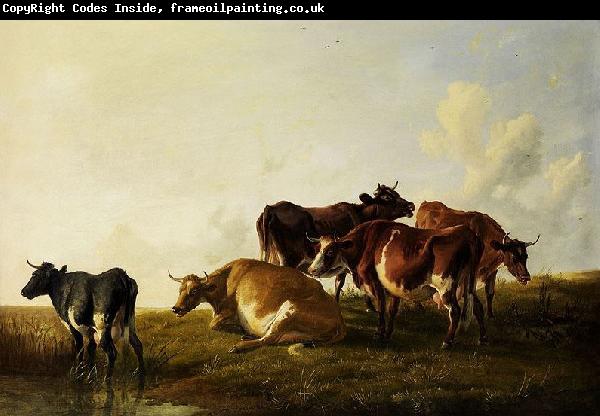 Thomas sidney cooper,R.A. Cattle in the pasture.